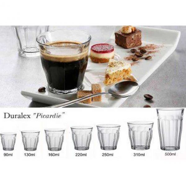 แก้ว Duralex Picardie Clear Tumbler Tempered Glass (ขนาด 250 ML)-SET (6 Pcs.)