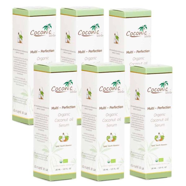 เซรั่มน้ำมันมะพร้าวสกัดเย็น-6 ขวด