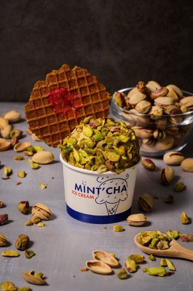 ไอศกรีมรสพิตาชิโอ้ (Mint’Cha Ice cream)