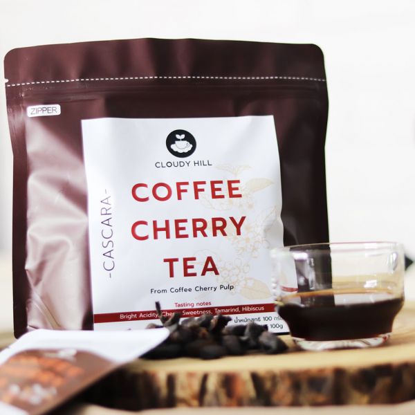 ชาเปลือกเชอร์รีกาแฟตากแห้ง