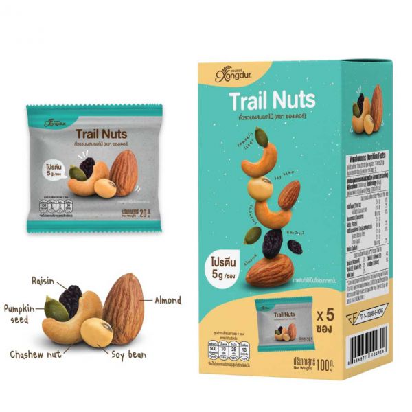 Trail Nuts ถั่วรวมผสมผสมไม้ 